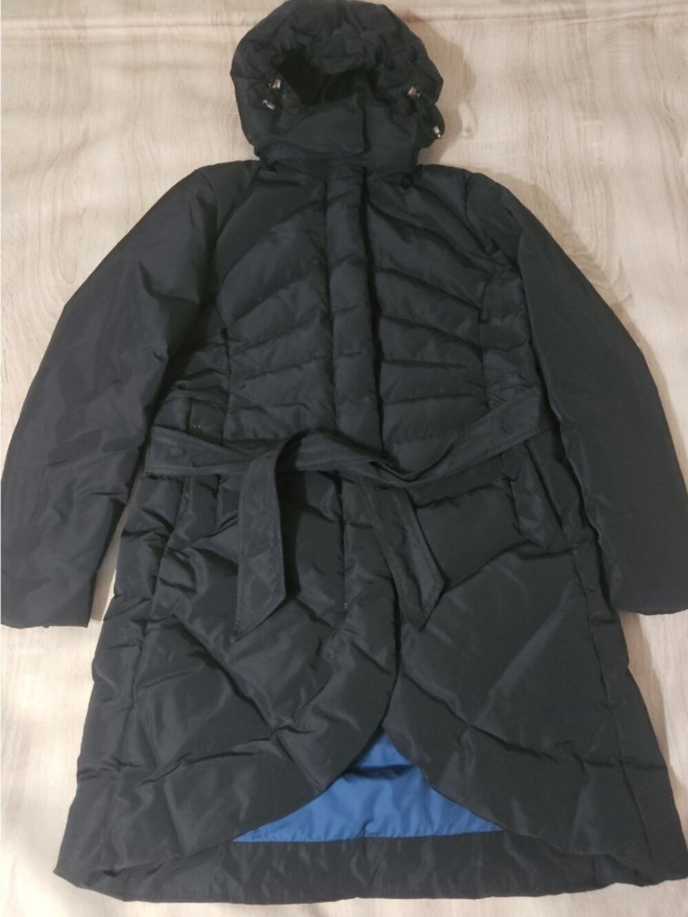 Lands' End Down Filled Coat XS 2-4 Women's Hooded Insulated Black Winter